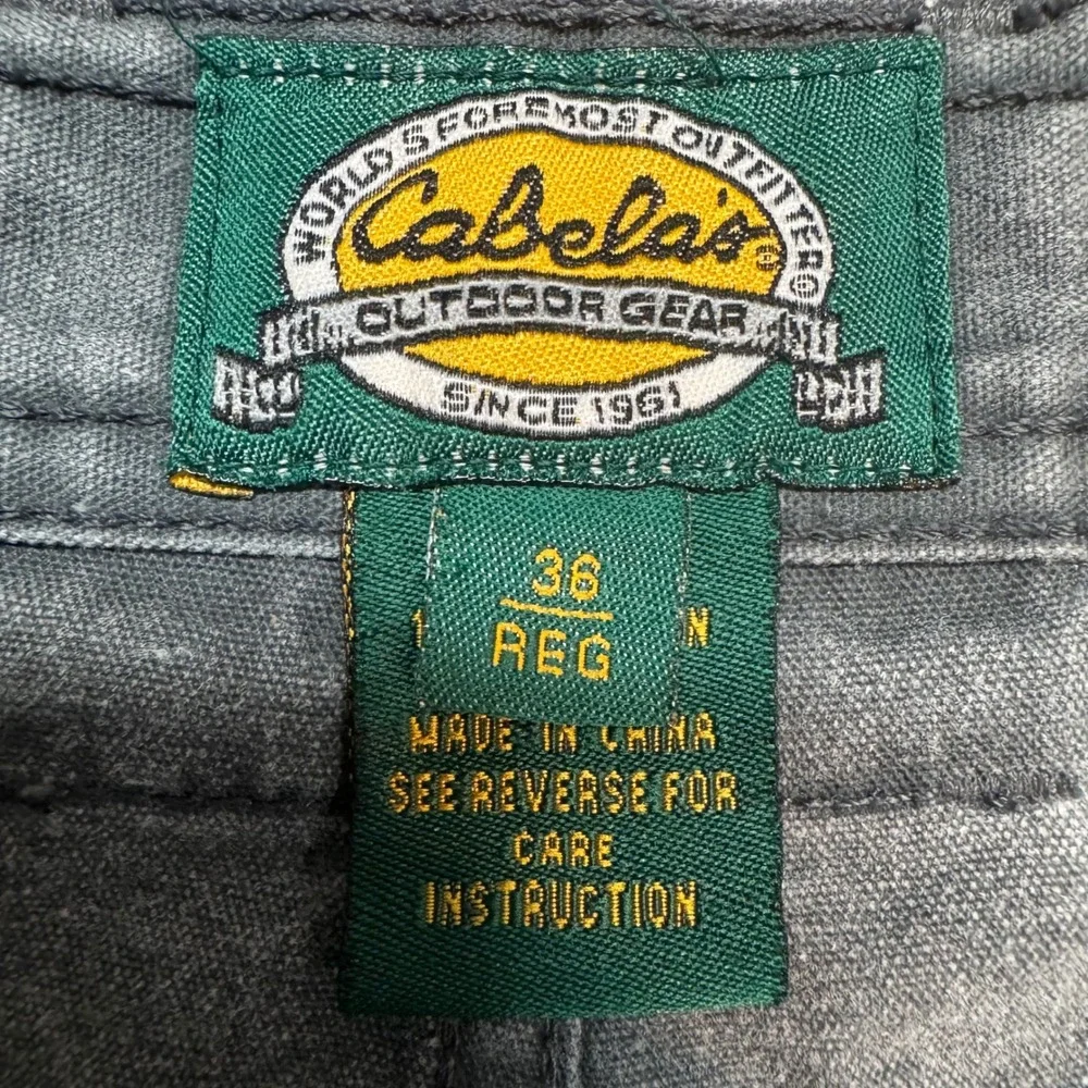 Vintage Cabelas Cargo Shorts Outdoor Hiking Utility Pockets Size 36 Gray 900166